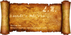 Lestár Mária névjegykártya