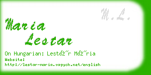 maria lestar business card